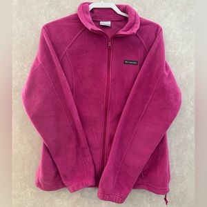 Columbia Fuchsia Pink Benton Springs Full Zip Fleece - Size Large